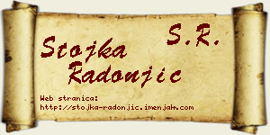 Stojka Radonjić vizit kartica